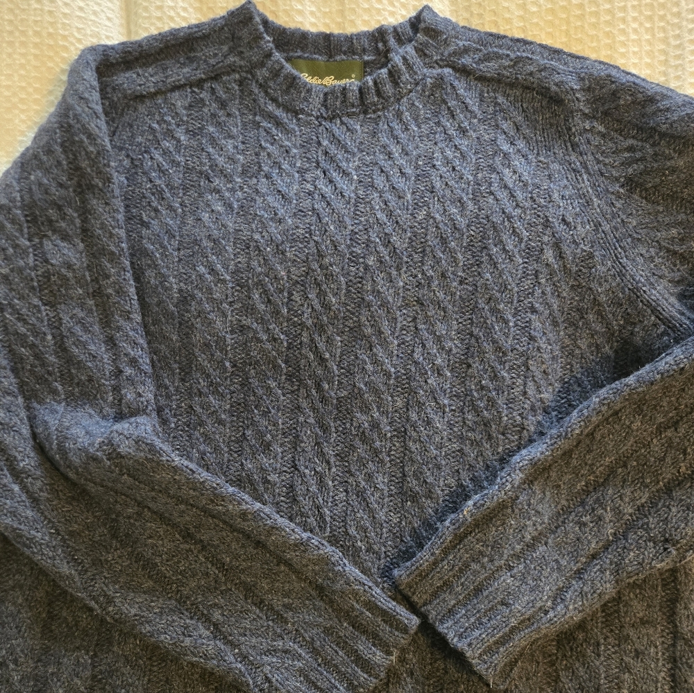 Eddie Bauer Men's Charcoal Crewneck Sweater